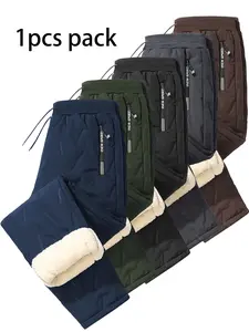 Men's Warm Fleece-Lined Straight-Leg Jogger Pants with Zipper Pockets, Durable Fabric Perfect for Any Occasion, Ideal Gift for Him, Sports Pants, Casual Sports Trousers