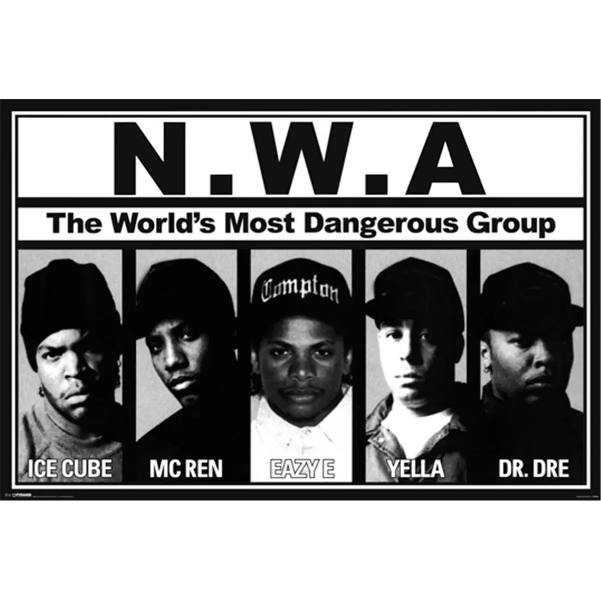 Hot Stuff Enterprise Z141-24x36-NA N.W.A. Wall Poster, 24x36 in, Home Decor for Room, Room Decor