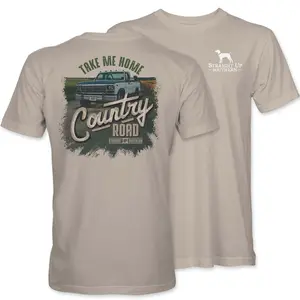 Straight Up Southern "Country Road" T-Shirt – Sand Casual Classic Graphic