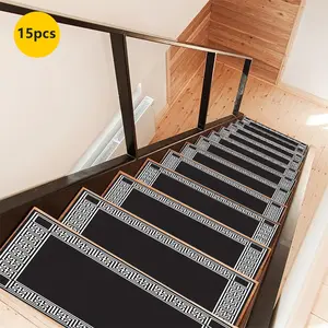 Non-Slip Stair Carpet, Step Protection Carpet, Decorative Bordered Stair Mat, Vintage Runner Rug, Washable Runner Rugs for Home Decoration & Bedroom Accessories - Suitable for Indoor, Outdoor Stairs & Multiple Scenarios