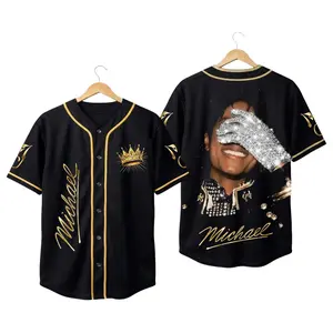 Michael Jackson Baseball Jersey, King of Pop MJ Fan Apparel, Vintage Style MJ Tribute Shirt, Gift for Music Lovers