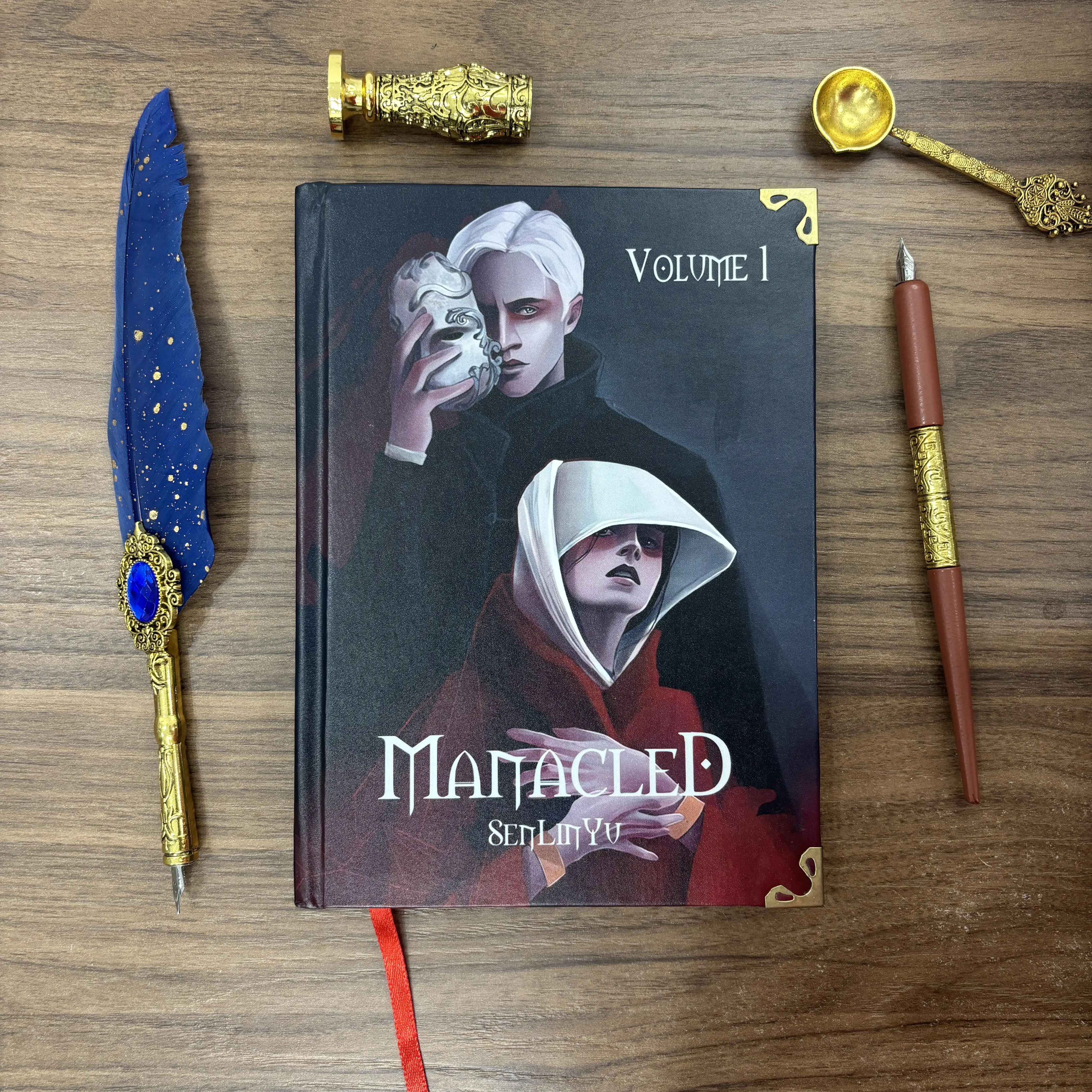 Manacled by SenLinYu Volume 1 Hardcover Book, Dark Fantasy Romance Collector Edition with Illustrated Pages