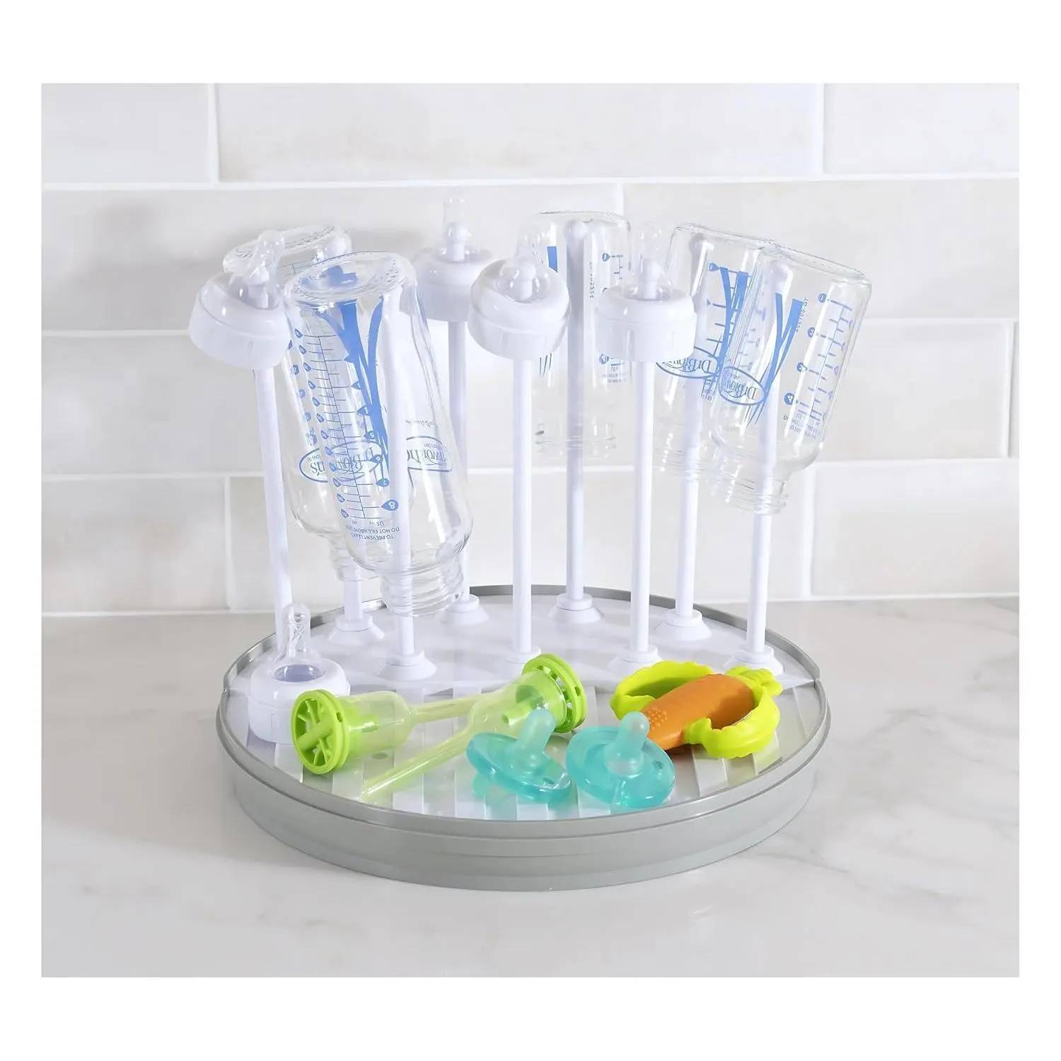 Baby Bottle Drying Rack for Countertop – Compact Drying Station for Bottles, Nipples & Pump Parts | Fast-Drying BPA-Free Organizer for Newborn Essentials