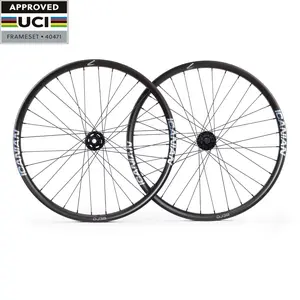 ICANIAN Lightweight 26” Full Carbon Fiber Bike Dirt Jumper MTB Bike Wheelset for Off-Road Use Dirt Bike with Flat-Top Bead Profile & Hooked Bead Design