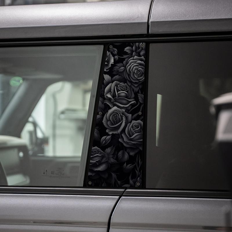 Rose Pattern Car Window Windshield Sticker, Self Adhesive Car Window Decal, Universal Car Exterior Decoration Accessories Sticker For Cars Window, Body, Mirror