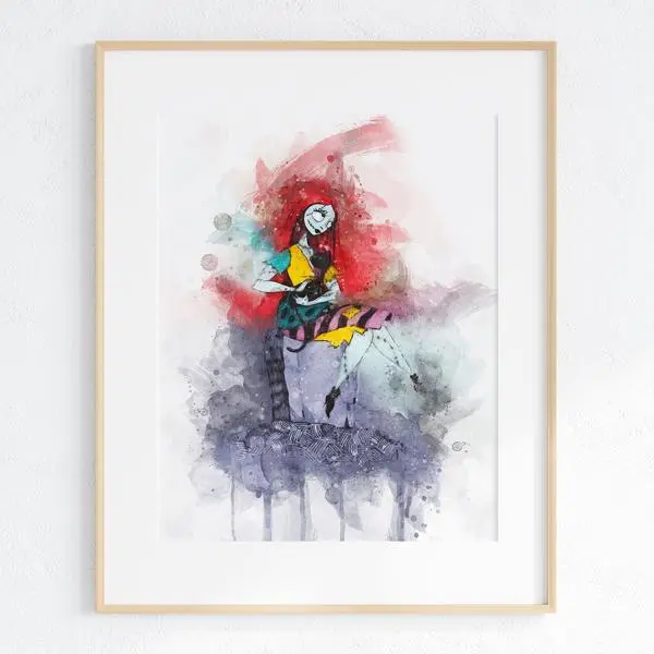 Nightmare Before Christmas Vintage Art Poster - Unframed Wall Decor Print Nbc 2
