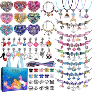AIPRIDY 150 Pieces Charm Bracelet Making Kit,Unicorn Mermaid Crafts Gifts Set Can Inspires Imagination and Creativity,Jewelry Making Kit Perfect Gifts for Girls