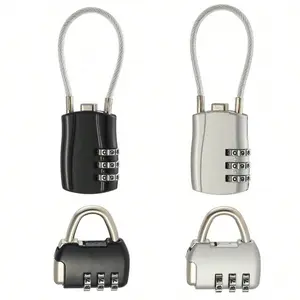 1Pc Durable 3 Digits Password Lock Anti-theft Helmet Lock for Scooter Motorcycle Travel Luggage Drawer Combination PIN Lock