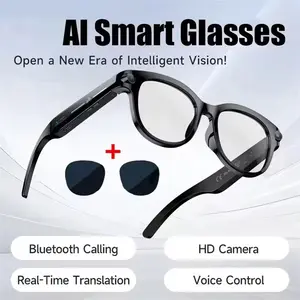 Ai Smart Glasses Real-Time Translation Camera Ai Voice Assistant Photo Video Recording Large Capacity Battery Long-Lasting iOS Android