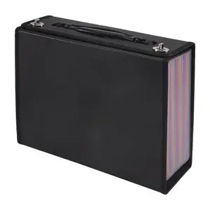 24 Pockets Expanding File Folder Accordian File Organizer,Plastic Paper Document Receipt Organizer for Business, Office