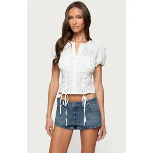 Edikted Women's Valera Cotton Tailored Button Up Shirt