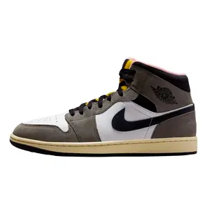 Nike Air Jordan 1 Mid SE White / Oil Grey - Cave Stone  HQ2011-100 Men's