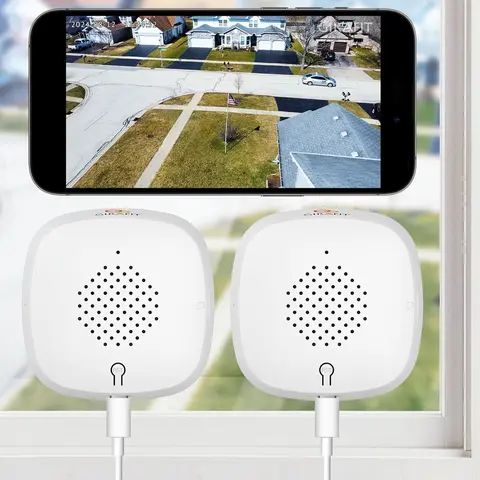 GIRAFIT 2-Pack Wireless Security Cameras - 3MP 2K Indoor Window Mount, 2.4GHz&5GHz Wi-Fi, ChroMax AI Color Night Vision, Person&Motion Detection, 24/7 Recording, App Compatibility, Digital Zoom, Easy Quick Installation