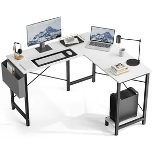 L Shaped Desk - Computer Desk Corner Desks Gaming  PC Table with CPU Stand Side Bag for Home Office Dorm Sturdy Writing Workstation