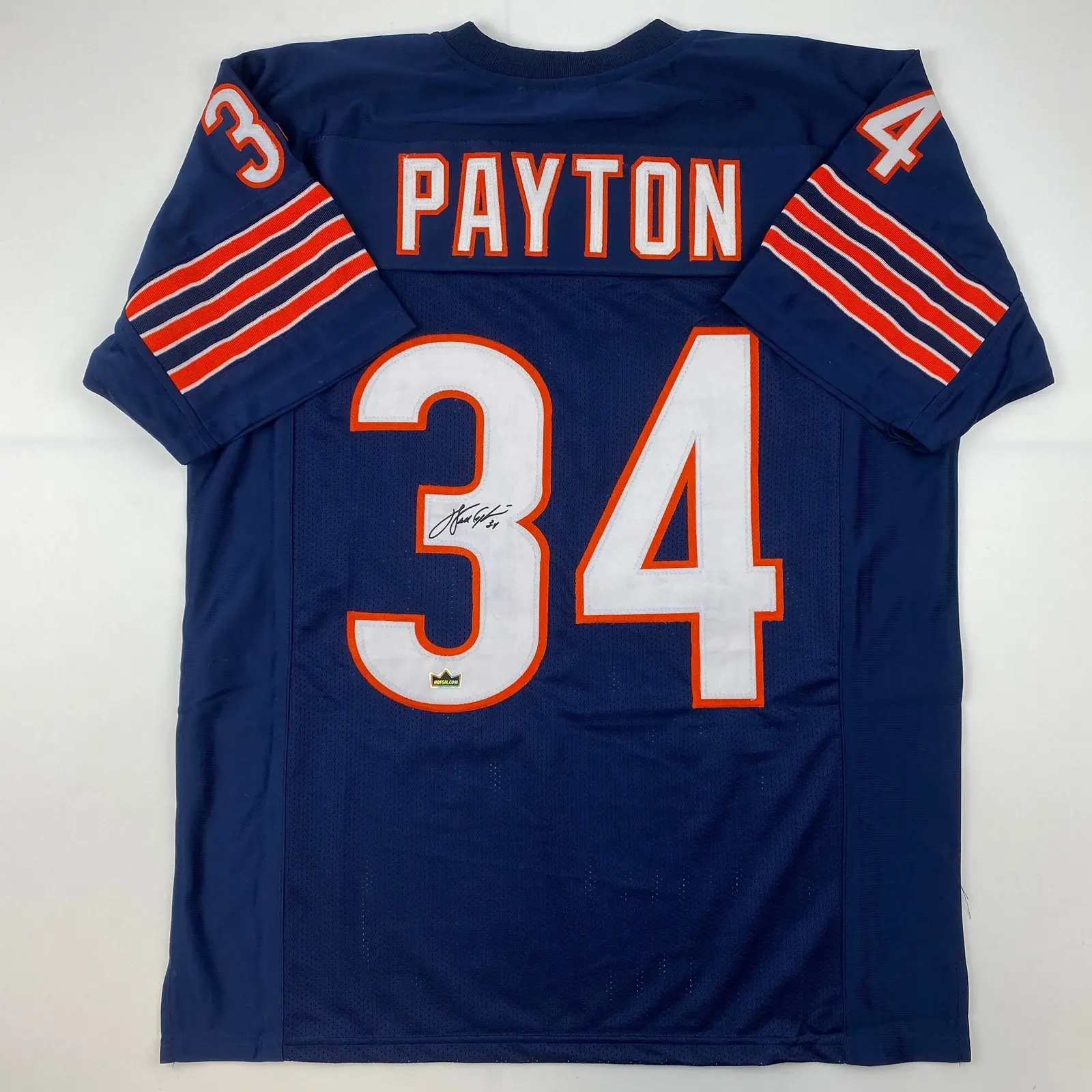 Facsimile Autographed Walter Payton Chicago Blue Reprint Jersey