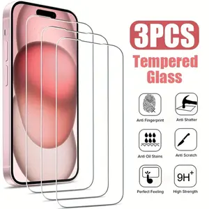 Tempered Glass Screen Protector, Anti-scratch, High Strength, Anti Shatter Phone Screen Protective Film, Phone Accessories Compatible with iPhone 11 12 13 14 15 16 Pro Max, Cover