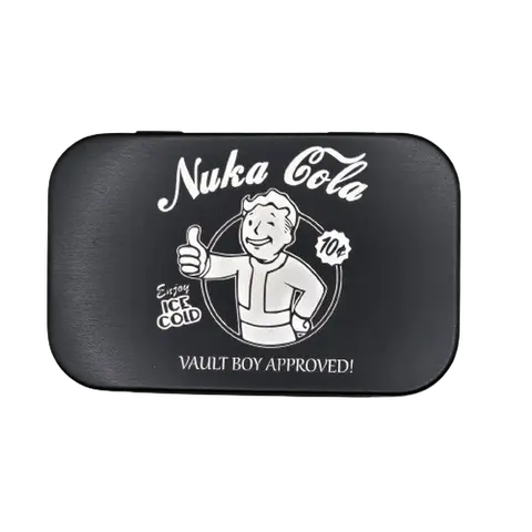 Nuka Cola Fallout Style Laser Engraved Tin with 5 Bottle Caps Hand made High quality Fan Gift Drinkware Handmade