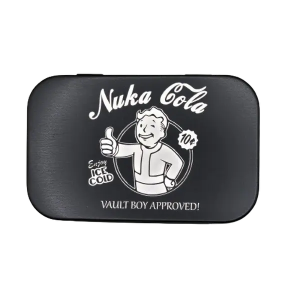 Nuka Cola Fallout Style Laser Engraved Tin with 5 Bottle Caps Hand made High quality Fan Gift Drinkware Handmade