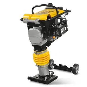 6.5 HP Tamping Rammer with Wheel Kit, 2700 lb Impact Force Jumping Jack Tamper Compactor for Soil, Gravel, Backfill and Foundation, TR90L