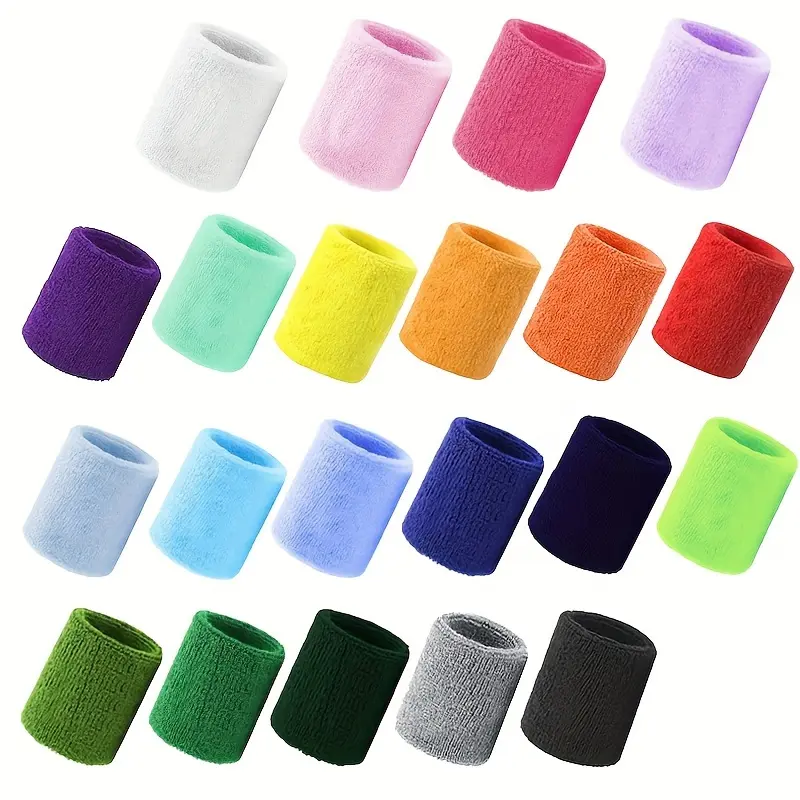 Unisex 2-Pack Solid Polyester Blend Athletic Wristbands, Quick-Dry Sweat-Wicking Breathable for Football & Other Ball Sports Workouts, Halloween Use