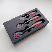 【Long type】3Pcs ratchet wrench black
