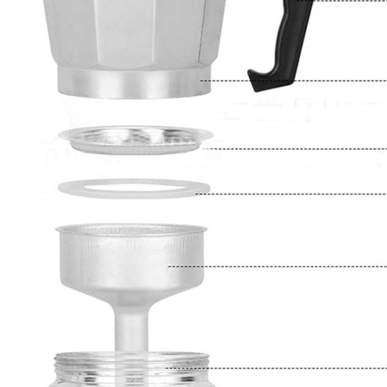 9Cup Silver Classic Stovetop Espresso and Coffee Maker Aluminum Coffeemaker Percolator Moka Express and Cuban Café Brewing brevillebaristaexpress Lightweight Pots Tea