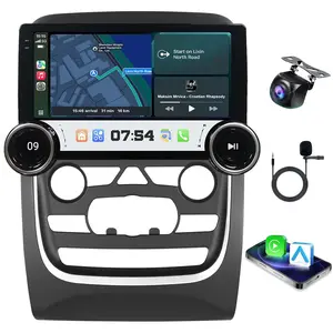 10 inch Dual Knobs Car Radio for Dodge Durango 2014 2015 2016 2017 2018 2019 2020 with with Wireless Carplay Android Auto Bluetooth Stereo GPS WiFi FM/RDS SWC Split Screen