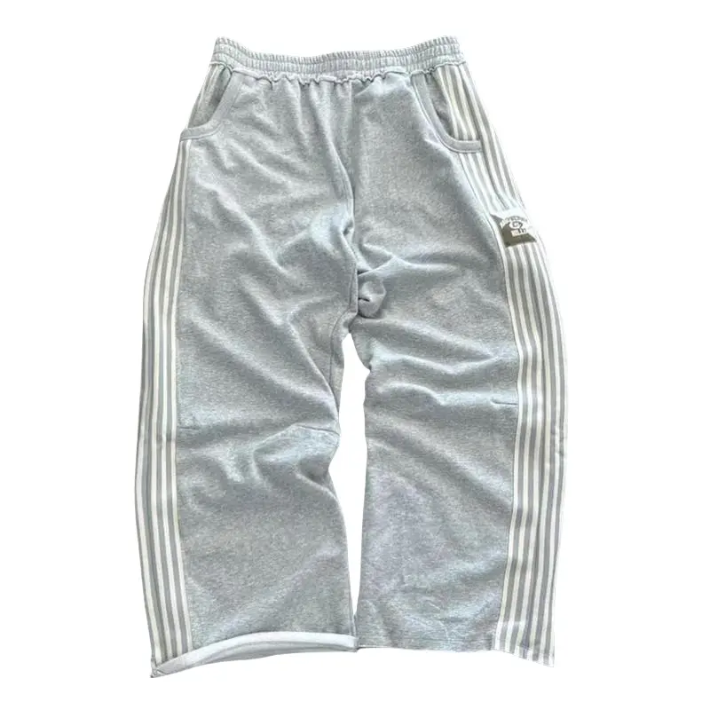 Y2K street trend new side striped casual pants fall and winter straight pants men and women sweatpants ins loose wide-legged pants Oversize Activewear