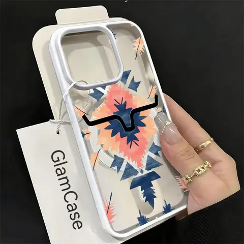 Tribal Southwestern Feather Acrylic Smartphone Case - Boho Native American Style for iPhone 18/17/16/15/14/13/12/11 Plus Pro Max, Compatible with Cellphone & Handheld Devices (A8)
