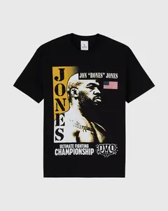 OVO x  Bones Jones Oversized T-Shirt - 100% Combed Cotton, Relaxed Fit, Eco-friendly DTG Print, Black