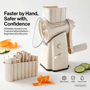 8-In-1 Manual Vegetable Slicer, Multi-Functional Potato Cutter, Large Capacity Kitchen Tool, Ideal for Home Cooking, Easy to Use