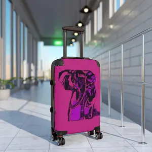 Jungle Elephant Giant Suitcase with Canvas and Polycarbonate Material, Telescopic Handle, and 360 Degree Swivel Wheels