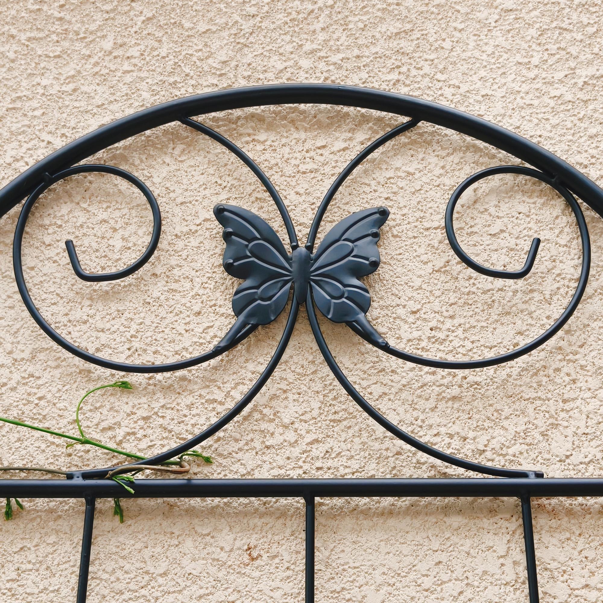 2/4 Pack Metal Garden Trellis 71" x 19.7" Rustproof Trellis for Climbing Plants Outdoor Flower Support Black