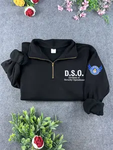 Resident Evil D.S.O. Embroidered Quarter Zip Sweatshirt, RE4 Leon Kennedy shirt, Horror Game Merch, Gamer Gift, Bioterrorism Security Assessment Alliance Sweatshirt
