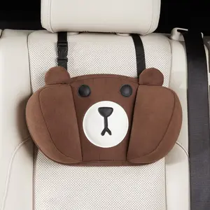 Child Car Seat Headrest, Anti-Tilt Neck Support, Non-Slip Silicone Beads, Adjustable Height, Essential Travel Accessory, Car Seat Attachment