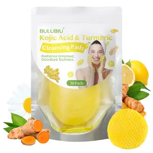 Turmeric & Kojic Acid Cleansing Pads (4-Pack) Cleansing, Exfoliating, Daily Care, Travel-Friendly