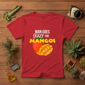 CRAZY MANGO Shirt | Man Goes Crazy | Gift for Him | Fresh Fruit tshirt | Foodie Shirt | Healthy Food Tee