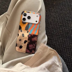 Vintage Patchwork Leopard Print Phone Case for Apple, Fits iPhone 17 Pro Max, 16 Pro Max, 15 Pro Max, 14 Pro, 13, Fashionable Women's Case
