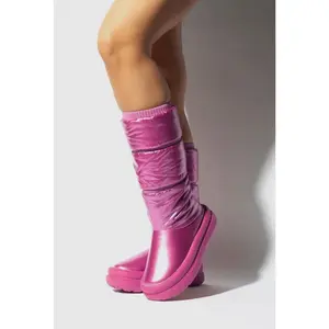 Pink Puffer Boots