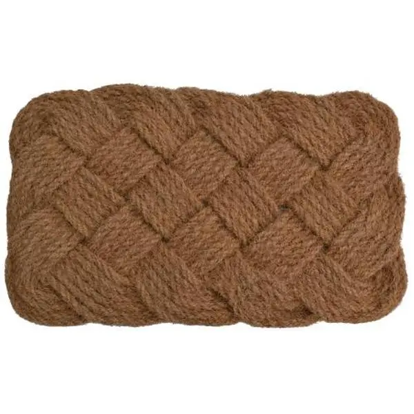 212 MAIN Hand-Tufted Woven Outdoor Rope Mat - 1002RPM Model, Beveled Weave Design, Imported Household Textile Decor, Hand-Designed Doormats