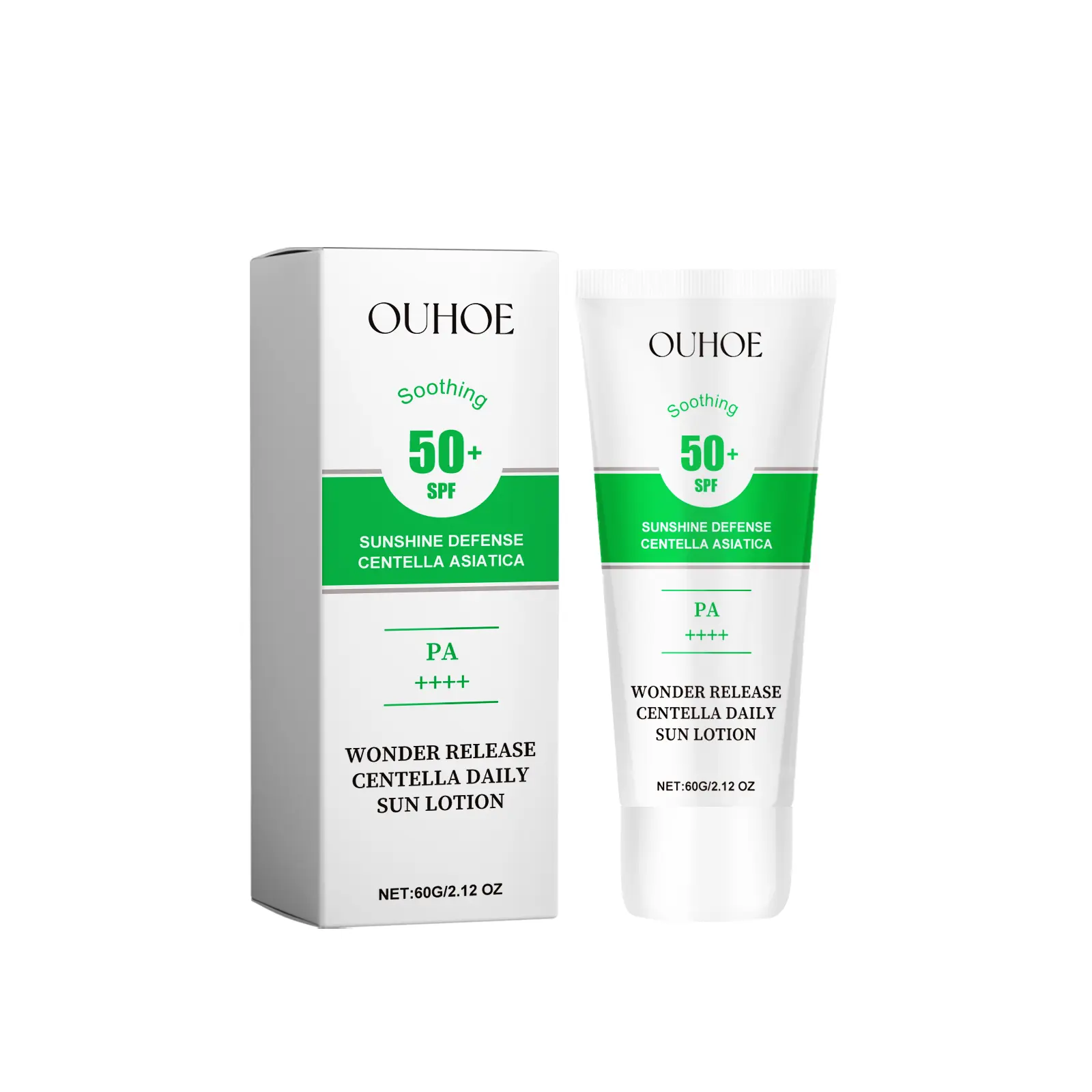 OUHOE Wonder Release Centella Daily Sun Lotion, Summer Protective Hydrating Mild Isolation Protective Cream repair healthcare therapy treatment comfort true farmers tan Moisturize  application comfortable   ing buffer brush sunscreen body
