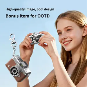 Mini Keychain Digital Camera, Keychain for Bags, HD Video Recorder, 1mp Lens with Flash, 1.47 Inch Display, 32GB Storage, Best Choice for Vlogs and Parties