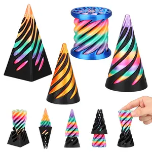 3D Printed Stress Relief Toy, Spiral Structure Fidget Spinner, Stress Relief Fidgeting, Educational Puzzle Toy for Ages 12+, Ideal for Anxiety Reduction