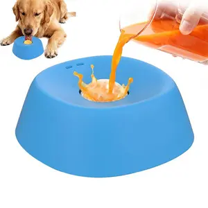 Spin-to-Eat Dog Slow Feeder bowl | Interactive Liquid Treat Dispenser & Lick Bowl | Anti-Spill Enrichment for Anxiety & Bloat Relief&Summervibes