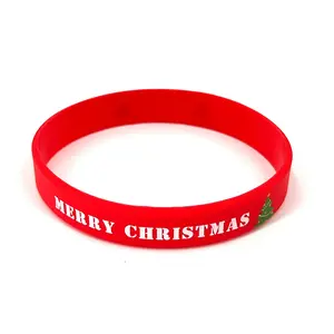 Reusable Holiday Silicone Wristbands - Unisex Party Favors