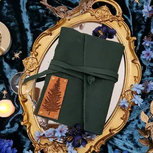 Tree patch leather journal
