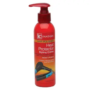 Fantasia IC Heat Protector Styling Crème Pump 6 oz – Heat Protectant Cream for Blowouts, Flat Iron, Curling Wand & Smooth Frizz Control