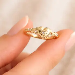 Multicolor Fantasy Heart & Star Ring - Sparkly Costume Jewelry Ring for Women, Fashion Accessories