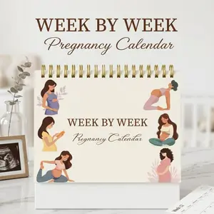 Pregnancy Week Calendar & Tracker Handbook, Professional Weekly Fetal Development Guide, Milestone Record Essential Gift for New Moms
