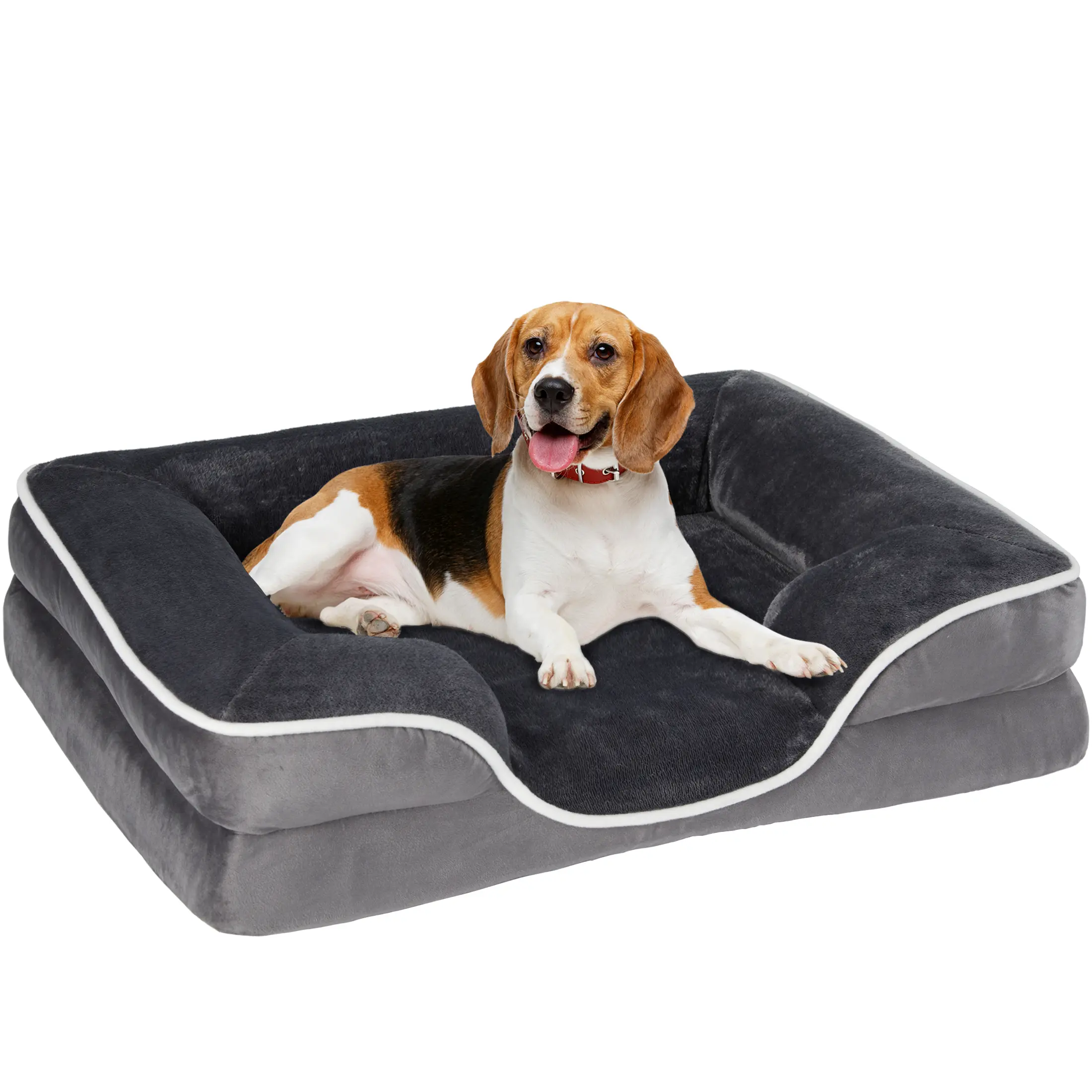 Orthopedic Memory Foam Pet Bed for Large Dogs - Supportive Sofa with Washable Removable Cover, Non-Slip Base, Waterproof Couch, Washable Cover